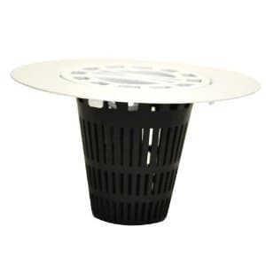 Danco 4.25 in. Black Polished Plastic Round Shower Drain Strainer