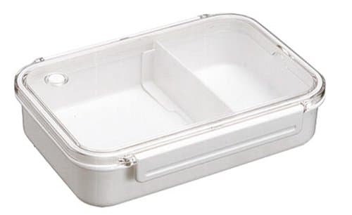 Double Locking Bento Lunch Box for Kids and Adults | BPA-Free Leak Proof Lunch Containers with Removable Inner Divider - White