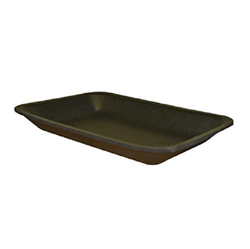 CKF 2BK, #2 Black Foam Meat Trays, Disposable Standart Supermarket Meat Poultry Frozen Food Trays, 100-Piece Bundle