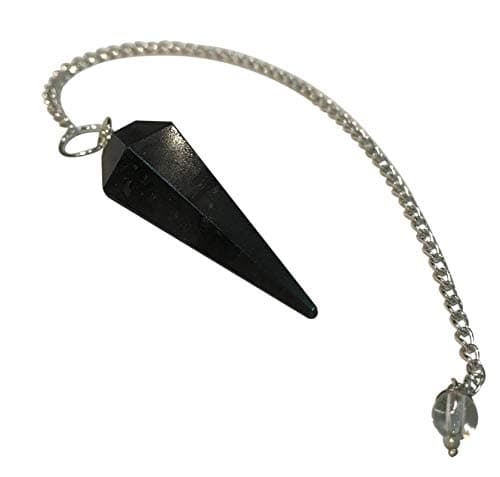 Sahib Healing Crystals Black Obsidian Pencil Dowser Pendulum, Stone Crystal for Reiki Healing, Dowsing, Meditation, Peace, Vastu, Positivity, Crystal, Onyx, Crystal, onyx