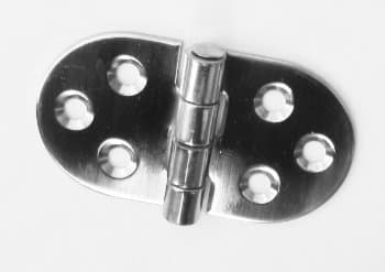 Marine Part Depot Rounded Euro Strap Hinge with Three Screw