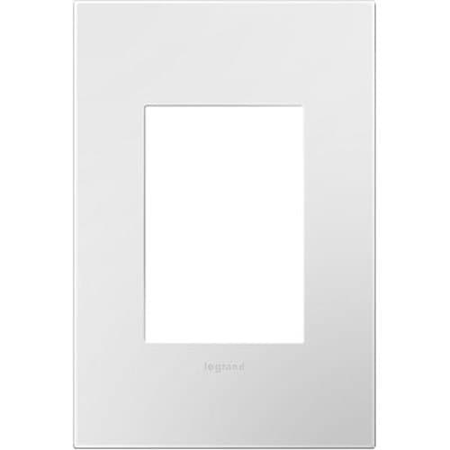 Legrand Adorne Gloss White on White Backplate, 1-Gang, 3-Module Wall Plate-4 Pack