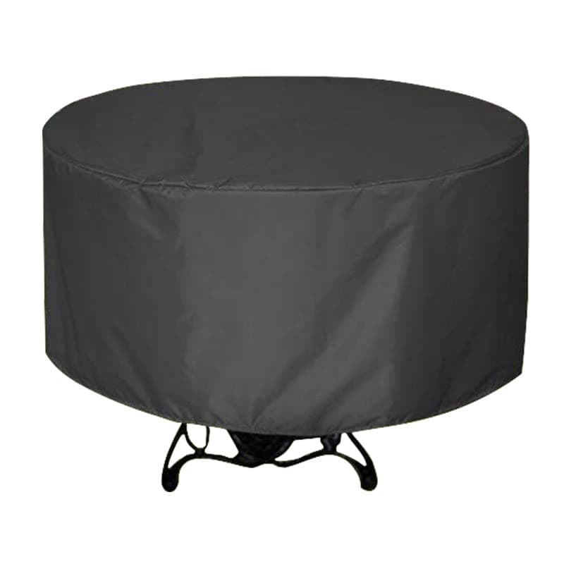 Round Patio Table Cover 50 Inch 600D Heavy Duty Waterproof UV Resistant Cover for Outside Dining Table and Chairs 50×50×28 inch