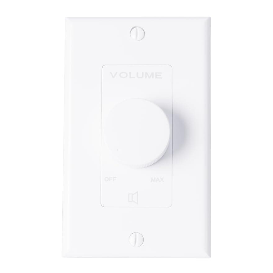 Skywalker Saga Elite 100 Watt Attenuator, 25-70V, 3dB Steps, White & Ivory Decora Plates, Volume Control Transformer Wall Plate