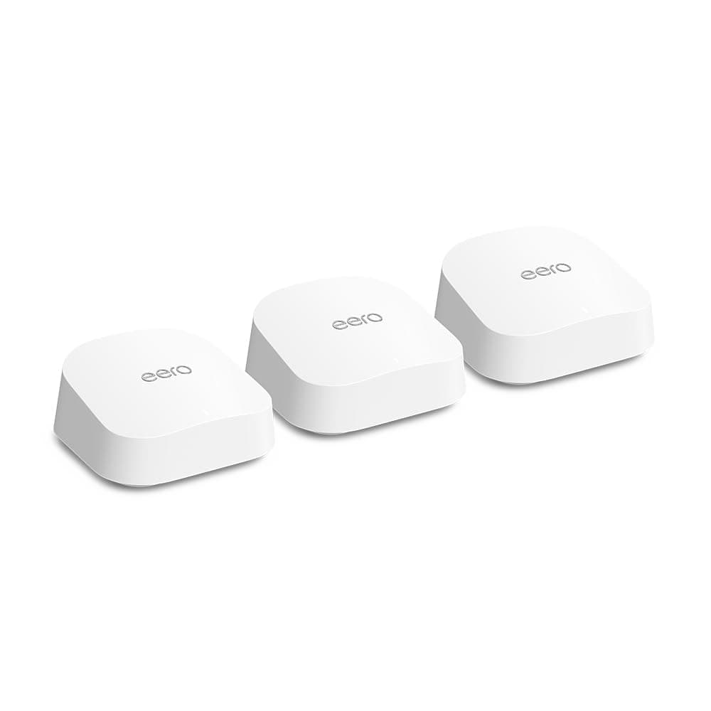 Amazon eero 7 dual-band mesh Wi-Fi 7 router (newest model) – Supports internet plans up to 2.5 Gbps, Coverage up to 560 m², 3-pack