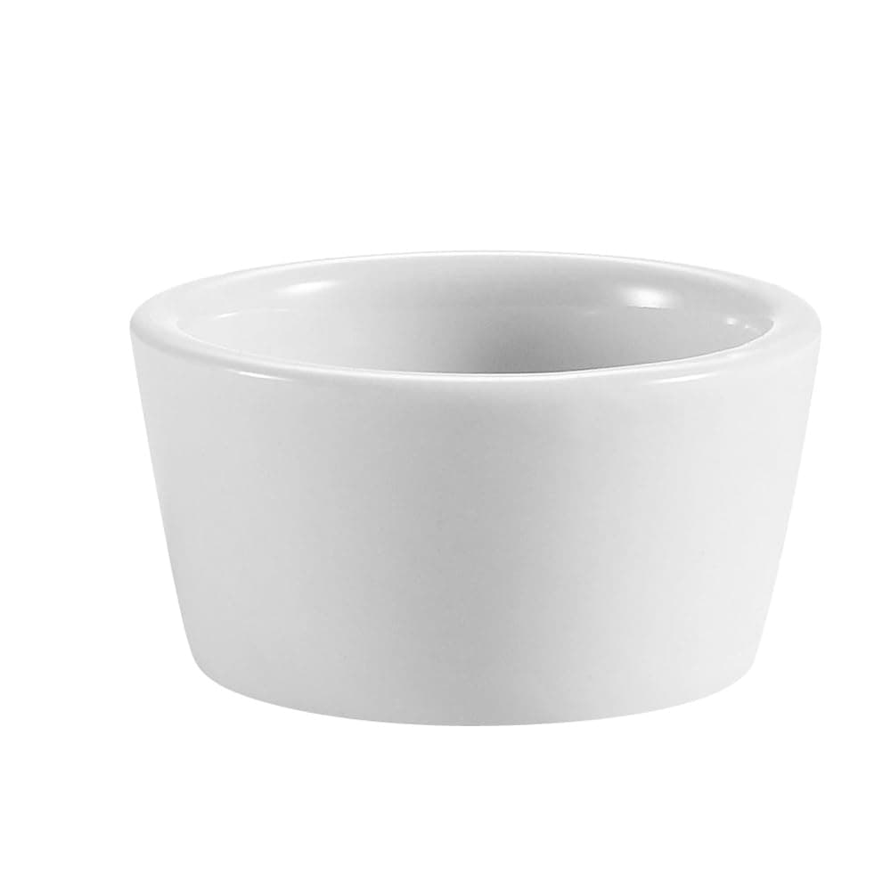CAC China 1-Ounce Super White Porcelain Round Ramekin, 2-1/8" x 1-1/8" (Box of 72)