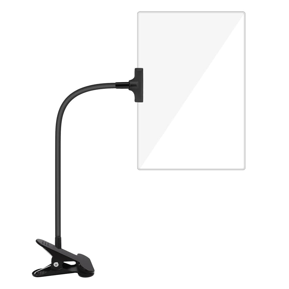 Koarmy 5X Magnifying Glass with Clip, 6x3.5 Inch Magnifier with Clamp Adjustable Flexible Gooseneck,Clip on Magnifying Glass