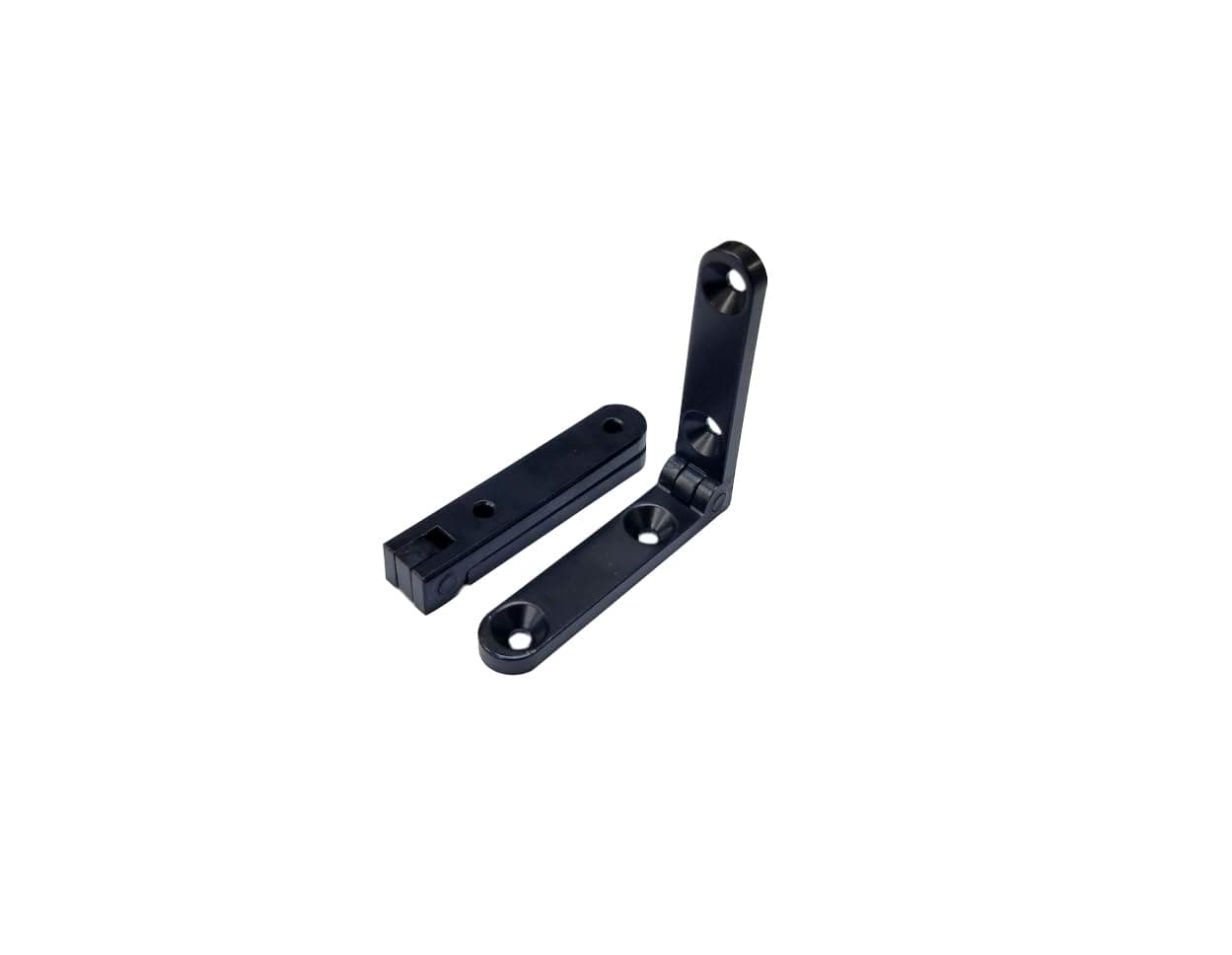 QCAA ソリッドブラス ヘビージュエリーボックスサイドレールヒンジ 40 x 8 x 3mm (1.57インチ x 0.31インチ x 0.118インチ) マットブラック 台湾製 1ペア