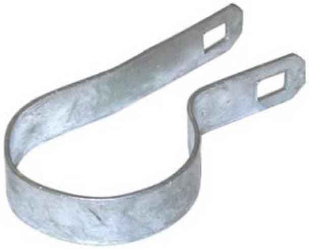 Galvanized Steel Chain Link Tension Band, Durable Steel Chain Link Fence Hardware, Rust-Resistant, Easy Install, Includes Required Bolt (3, 1-7/8")