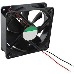 MEC0381V3-000U-A99, DC Fan, MEC0381V3-000U-A99, 12V, 120x120x38mm, 93CFM, 2.9W, 37dBA, 2100RPM, 2 Wire Leads