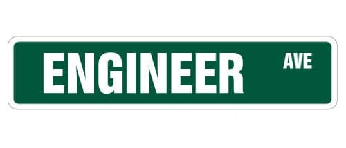 Engineer Street Sign Civil Chemical Engineering Electrical Degree | Indoor/Outdoor | 18" Wide