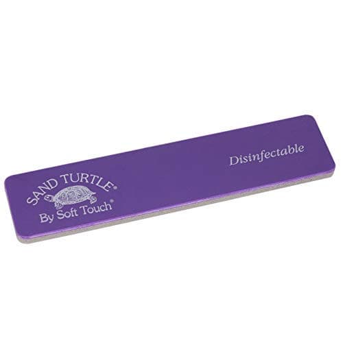 Soft Touch Sand Turtle Nail File Block, Purple 220 Grit Fine, 5 1/4 Inch, 5 Pack