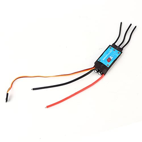 ESC Brushless, 20-60A Bidirectional 1:1 Power Output Remote Control Vehicle one‑Way Brushless ESC RC Electronic Controller for RC Ship Underwater Propeller (40A) Car Model Accessories