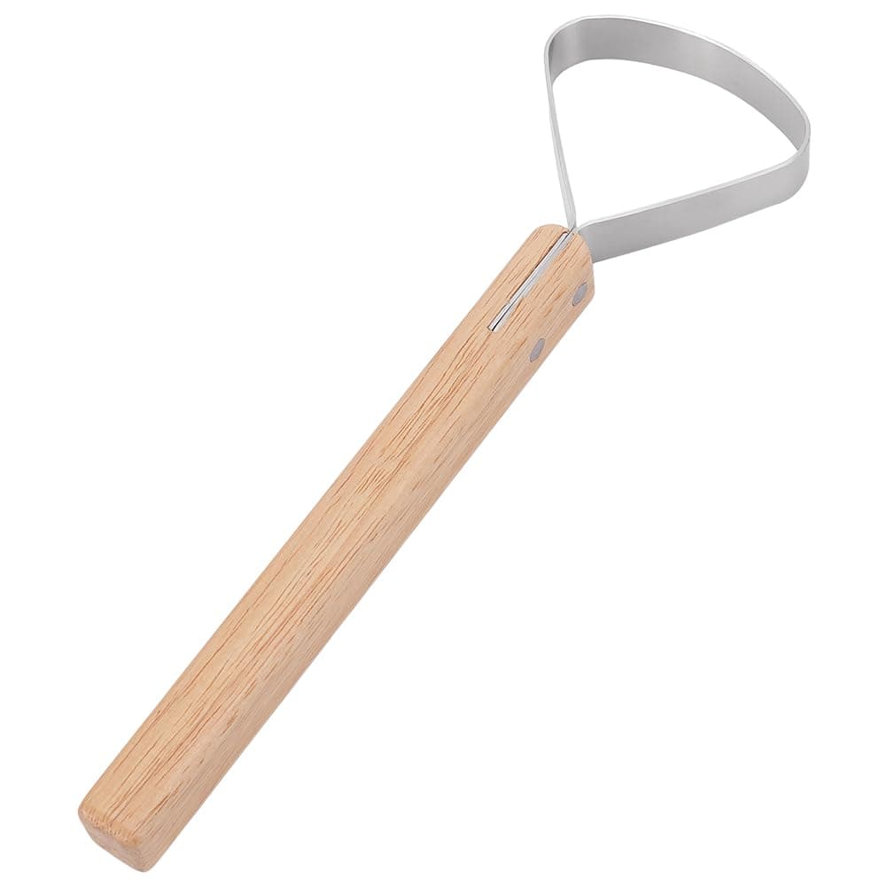 UNICRAFTALE Grattoir à Peaux Outil D'Écharnage pour Peaux Outil de Fabrication de Cuir Grattoir Acier avec Manche Bois Grattoir à Peau Tannage pour Taxidermie Dépeçage Manipulation de Fourrure