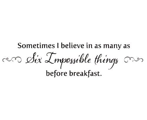 Dailinming PVC Wall Stickers Wall Quote Decal Sticker Vinyl Art Lettering Alice in Wonderland 91X23CM