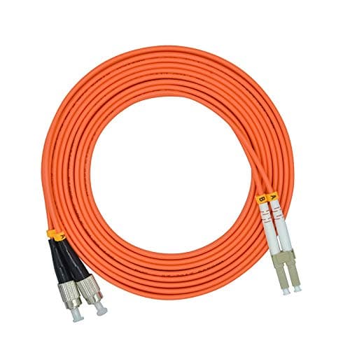 Jeirdus 15Meters 49ft LC to FC Duplex 62.5/125 OM1 Multimode Fiber Optic Cable Jumper Optical Patch Cord LC-FC