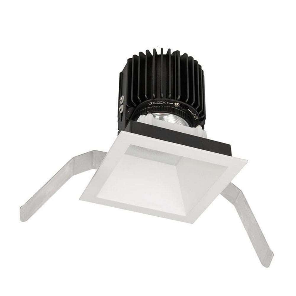WAC Lighting R4SD2T-N835-WT Volta - 6.39" 36W 25 3500K 85CRI 1 LED Square Regressed Trim with Light Engine, White Finish with Textured Glass