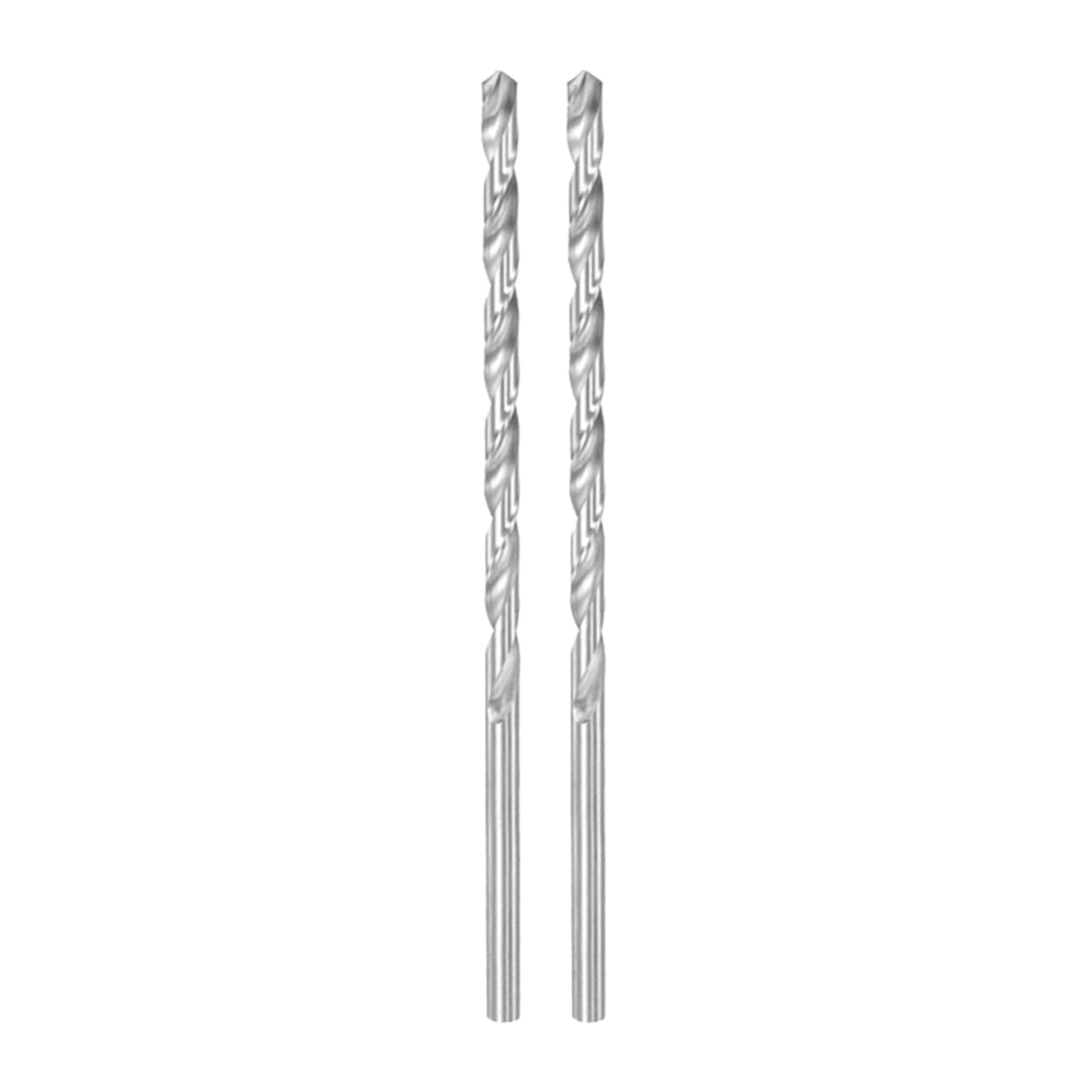 Extra Long Straight Shank Twist Drill Bits, 8mm Extension High Speed Steel Twist Drill 200mm Length for Wood, Plastic, Aluminum, Iron, Copper(2Pcs)