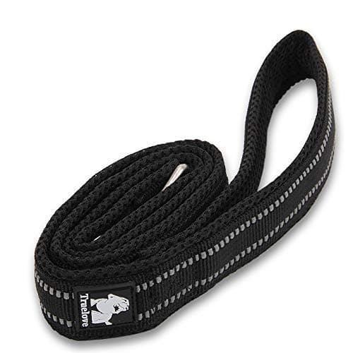 WINHYEPET True Love Dog Leash Nylon Reflective Comfortable Handle Lead Puppy Training Walking Rope Easy Control Suitable Small Medium Large Breeds 110cm Length TLL2111(Black,XS)