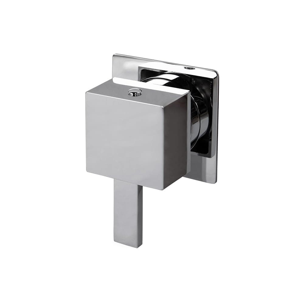 Lacava: 14D3.L.S-A-NI - TRIM ONLY - 3-Way diverter valve GPM 10 (43.5 PSI) with square back plate and square handle - Brushed Nickel