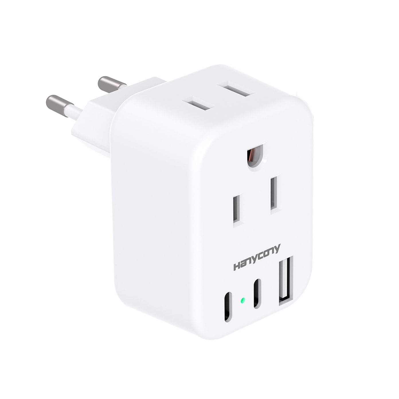 European Travel Plug Adapter, International Power Adapter, US to Europe