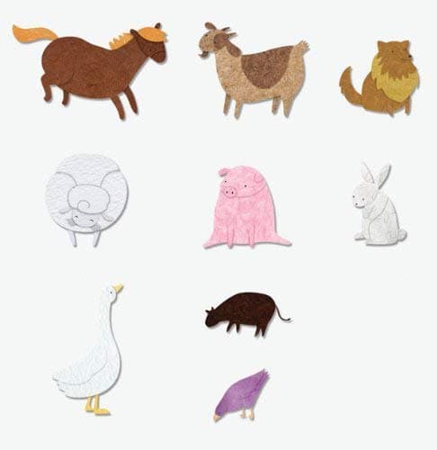 My Wonderful Walls Farm Animal Wall Stickers for Farm Theme Wall Mural - Repositionable & Removable Wall Decals for Baby Room