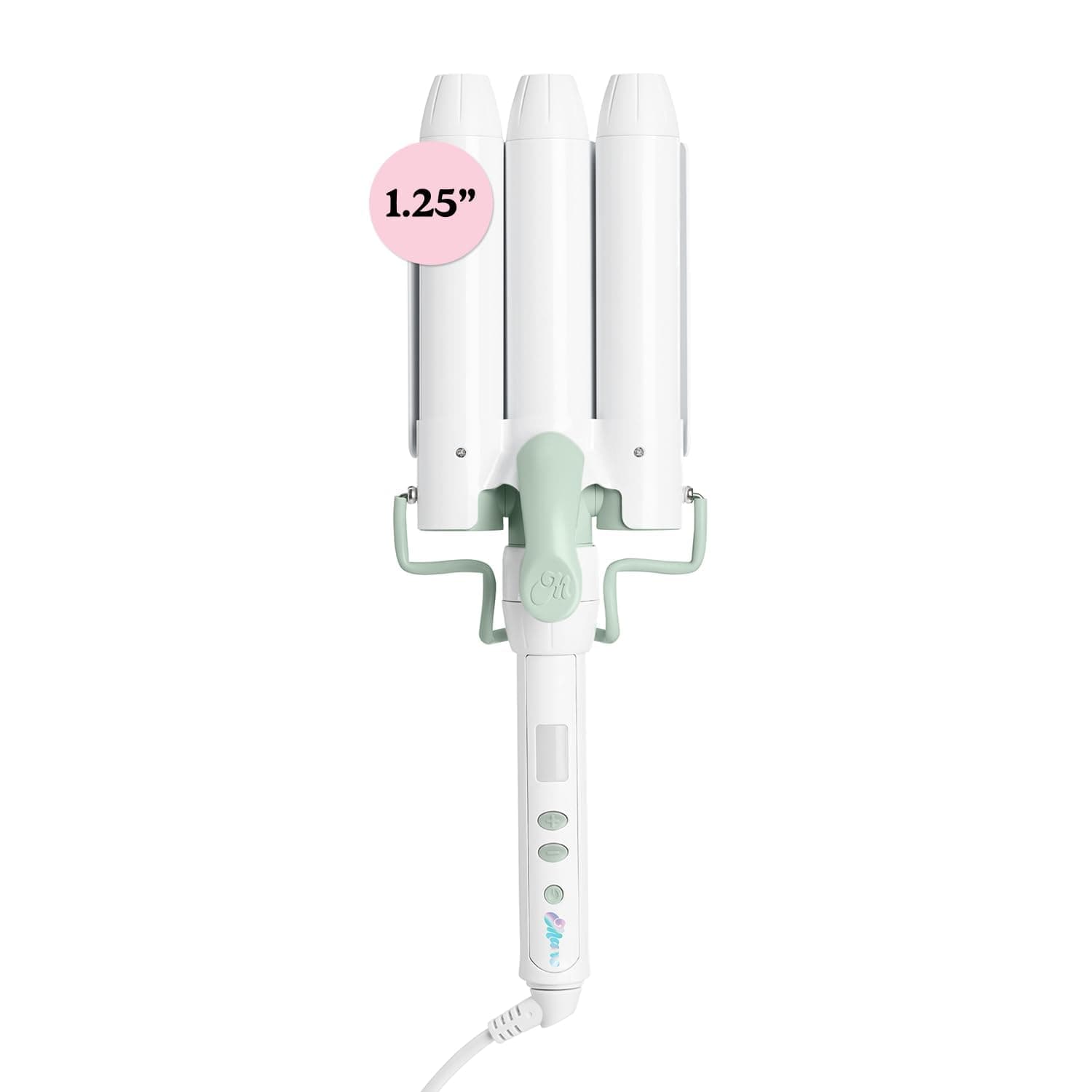 Mane Mane-tain the Waves Kit - 1.25" 3 Barrel Hair Waver Styling Attachment & Power Bottom Base to Attach Multiple Hair Styling Irons - For Long-Lasting, Shiny Loose Curls & Beach Waves (2 Count)