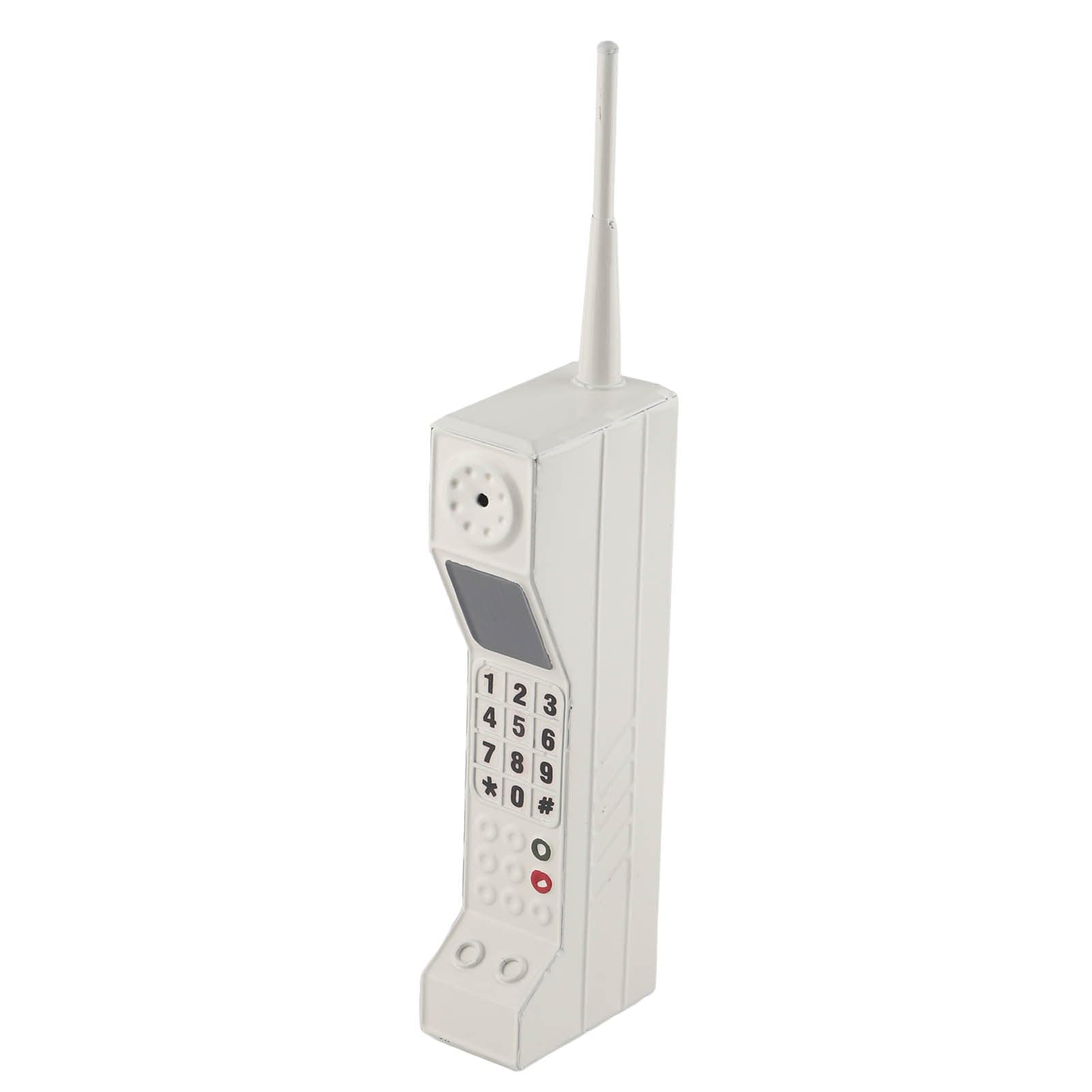 Leopacat Retro Brick Cell Phone Ornament - 90s Phone Prop Brick (White)