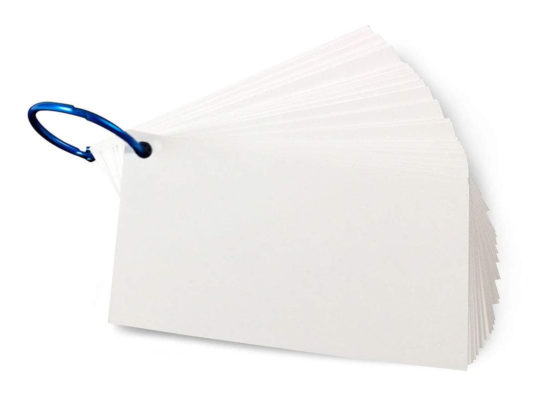 Hygloss Products Study Buddies Cards on a Ring, 3" x 5" Size, White (53511)