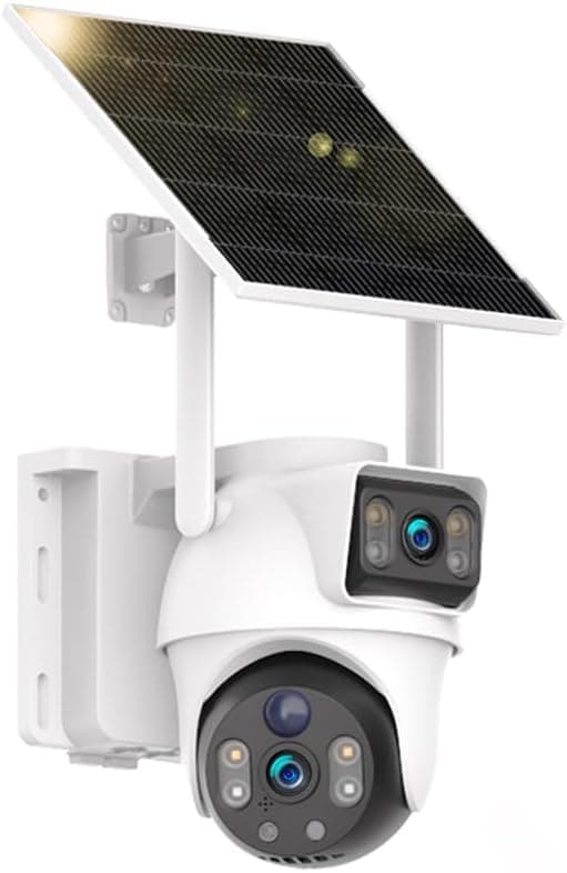 XIAOVV Outdoor Wireless Solar Security Cameras，Full Color Night Vision Solar Camera，PIR Detection，2-Way Talk，SD/Cloud Storage…