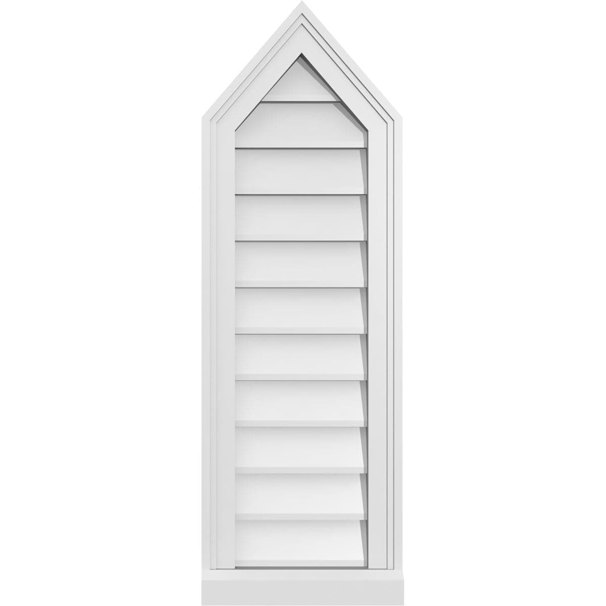 Signature Urethane GVSPE12X3603SN-14 Peaked Top Brickmould Sill Frame, Primed Tan Signature Series Surface Mount Gable Vents, 12-in. W x 36-in. H, Unfinished