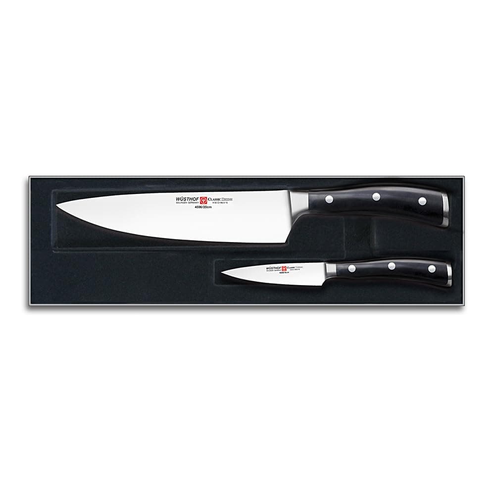 Wüsthof Messersatz, Classic Ikon (9606), 2-teiliges Starterset, Doppelkropf, geschmiedet, rostfrei, sehr scharfe Küchenmesser
