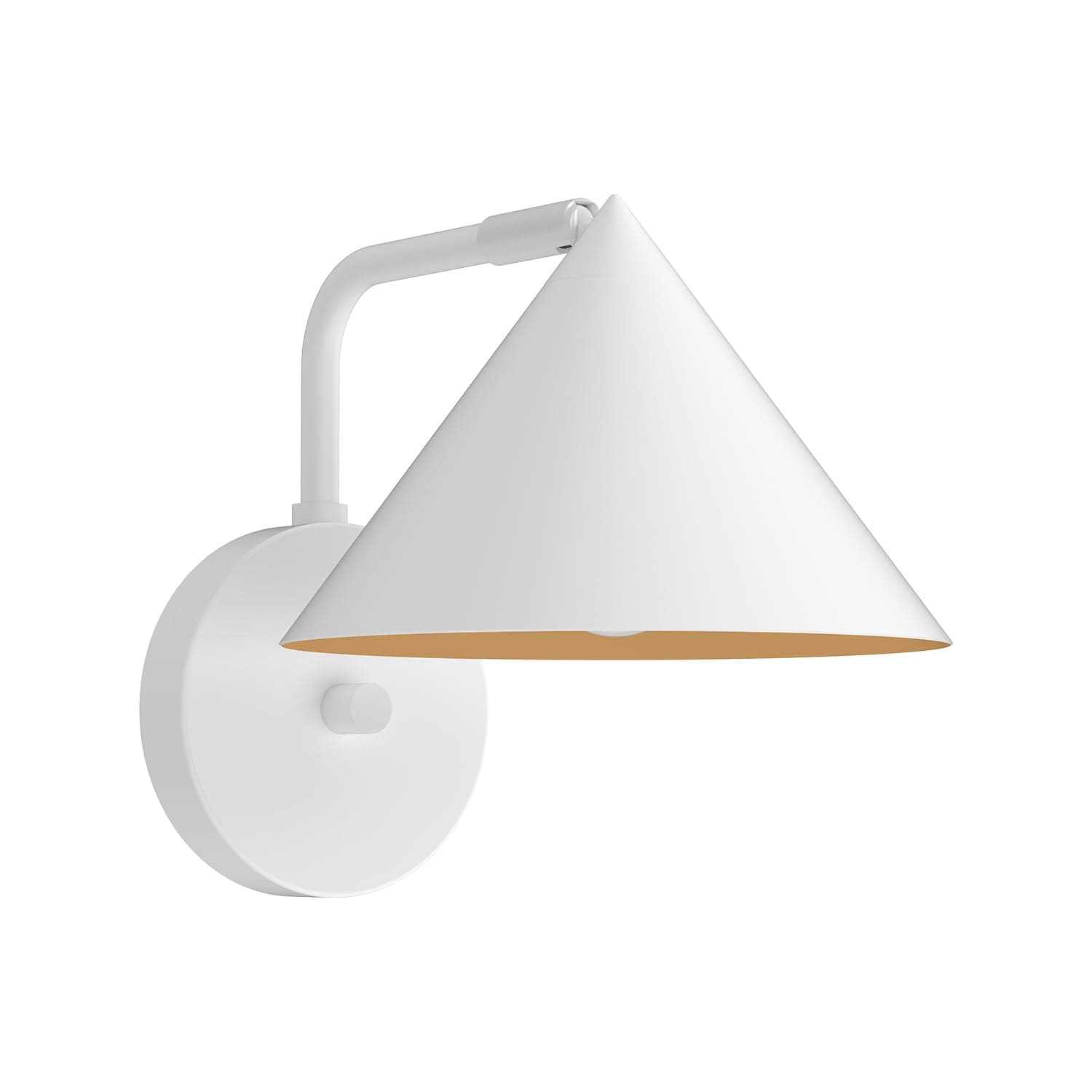 Alora Mood Classic 1-Light Wall/Vanity Sconce, 7 inch White, Metal | Ideal for Bathrooms, Entryways & Hallways Remy SKU WV485007WH