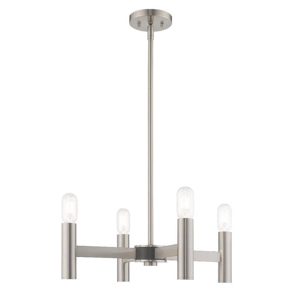 Livex Lighting 4 Lt Brushed Nickel Mini Chandelier