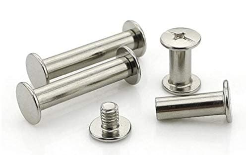 Ochoos 10pcs M5*35/40/45/50/55/60/65/70 Nickel Plated Chicago Screws, Snap Rivet Books Butt Screw, Photo Album Binding Screw - (Stem Length: M5x40mm)
