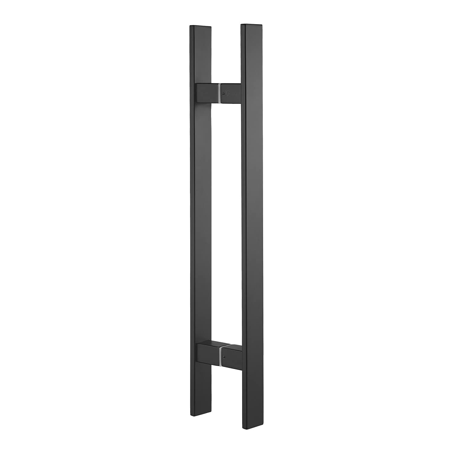 TOGU TG-6018 1200mm/48 inches Square/Rectangle H-Shape/Ladder Style Back to Back Stainless Steel Push Pull Door Handle for Solid Wood, Timber, Glass and Steel Doors, Matt Black Finish