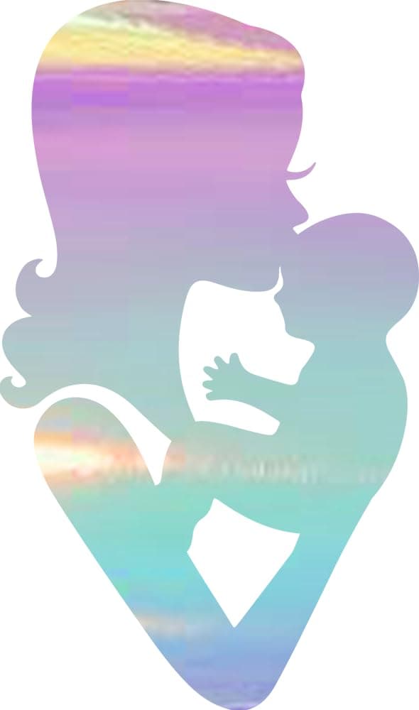 NBFU Mom Kissing Baby Mother Family Kid (Holographic Opal Purple) (Set Of 2) Premium Waterproof Vinyl Decal Stickers For Laptop Phone Helmet Car Window Bumper Mug Tuber Cup Door Wall Decoration