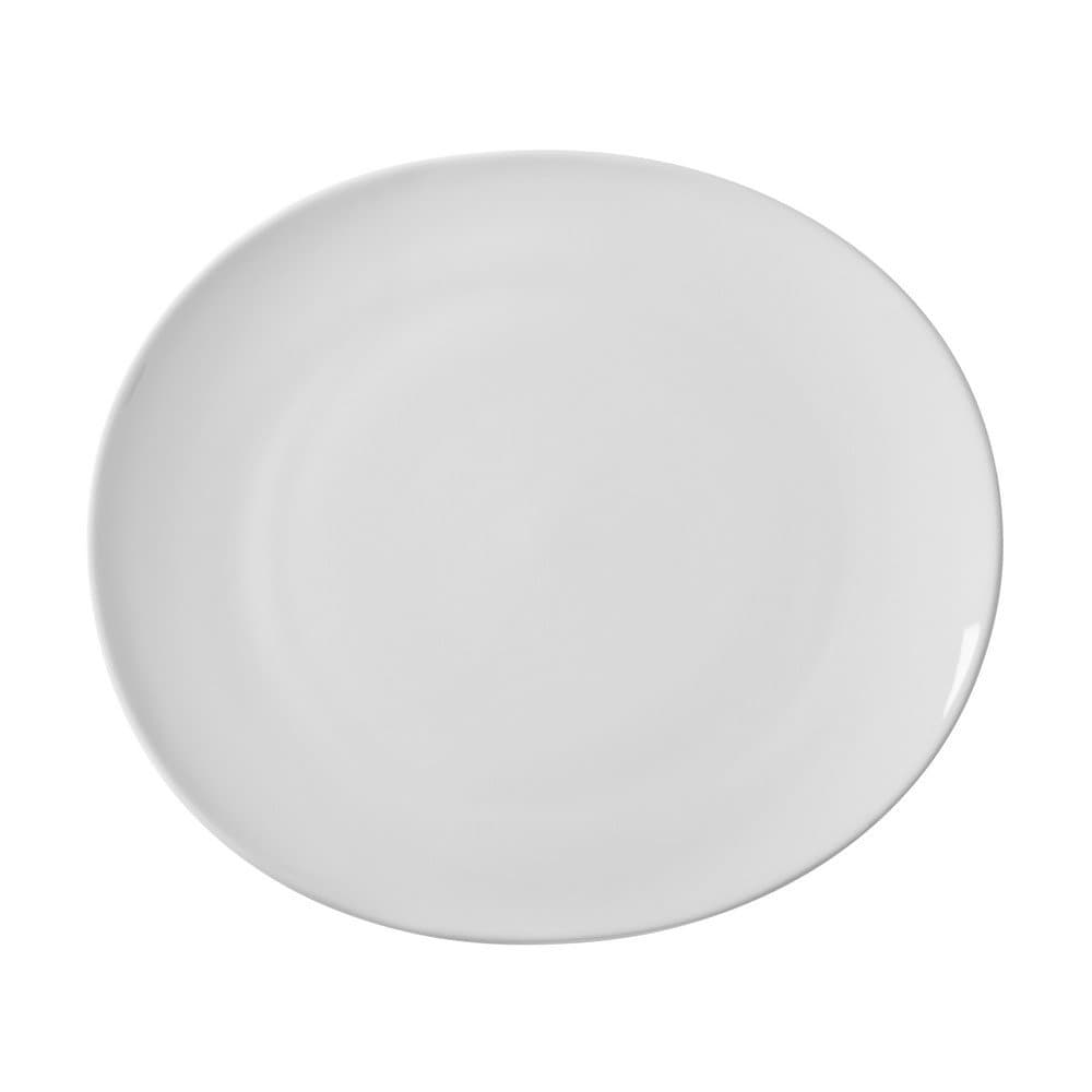 10 Strawberry Street Royal Oval 10.875" Dinner Plate, Set of 6, White