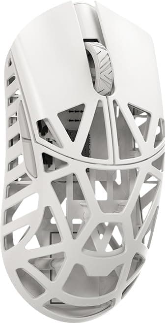 WLMOUSE Beast X Pro Ultra-Light 39g Magnesium Gaming Mouse, PAW3950 HS Sensor, 8K Polling Rate, 30000 DPI,OM & TTC Switches, Customizable Side Panels.(Milky White(OM Switch-Side Slits))