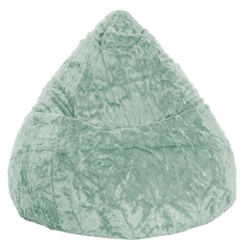 Gouchee Home Fluffy Collection Faux Fur Upholstered Bean Bag Chair - Sage, Sofa Chair for Kids and Adults, Comfy Chair for Bedroom and Living Room Furniture, Lounge Chair, X-Large