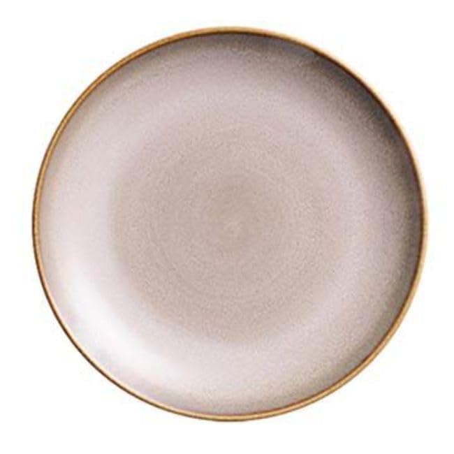 212 Main 8.5 in. Rustic Sama Porcelain Round Coupe Plate Beige