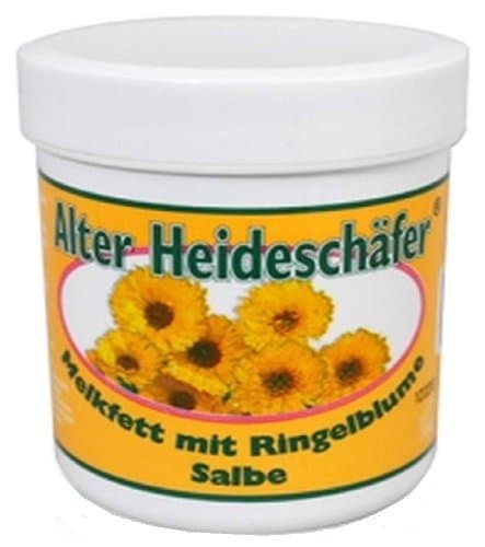 Calendula + Melkfett Salve -Soothing & Healing - Sore, Irritated Skin, Bites, Stings, Minor Burns - 100ml by Alter Heideschafer