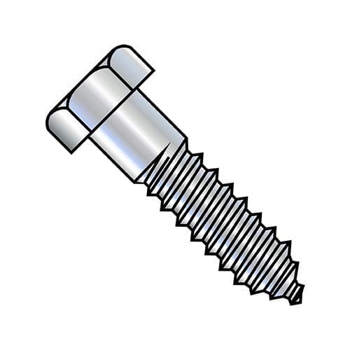 3/8X9 Hex Lag Screw Zinc Gimlet Point (Pack Qty 50) BC-37144L By Shorpioen