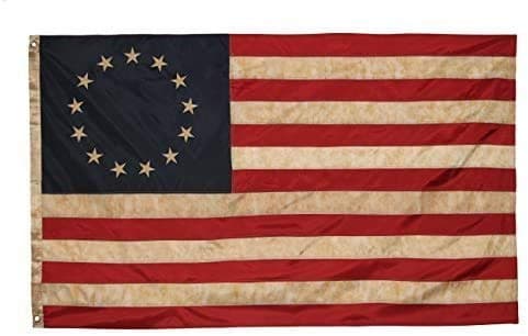 Founding Fathers Flags Betsy Ross Vintage Embroidered Flag - 5x8ft Premium Oxford Polyester