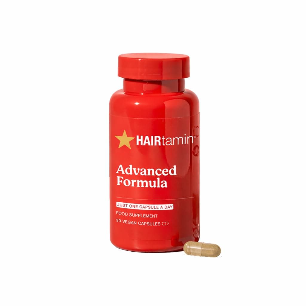 HAIRtamin Advanced Formula Hair Vitamins for Women & Men | Vegan 5000 mcg Biotin Capsules Vitamin Supplement | Hair, Skin, and Nail Capsule Supplement to Promote Hair Growth & Thickness | 30 Count