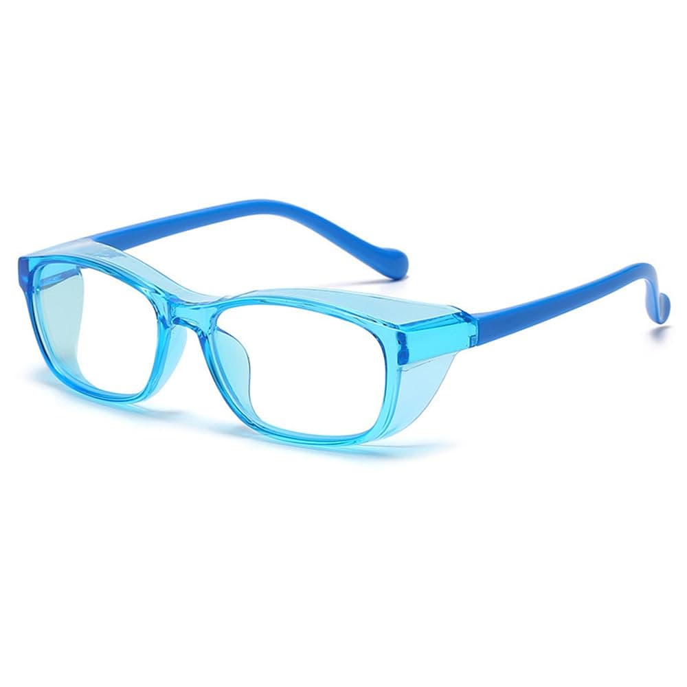 Junsika Kids Safety Glasses Anti Fog Goggles with Side Shield Eye Protection Blue Light Glasses Anti Pollen Protective Eyewear
