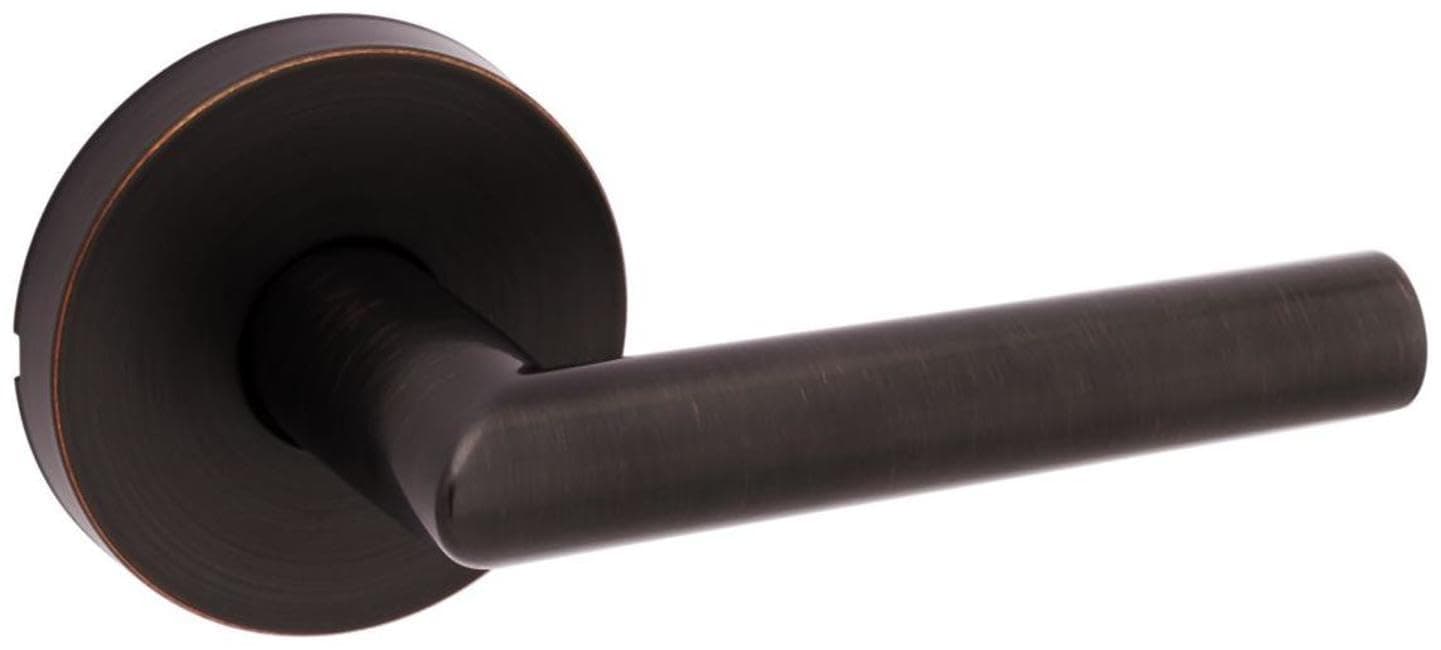 Kwikset 720MILRDT-11P Milan Lever with Round Rose Passage Door Lock with 6AL Latch and RCS Strike Venetian Bronze Finish