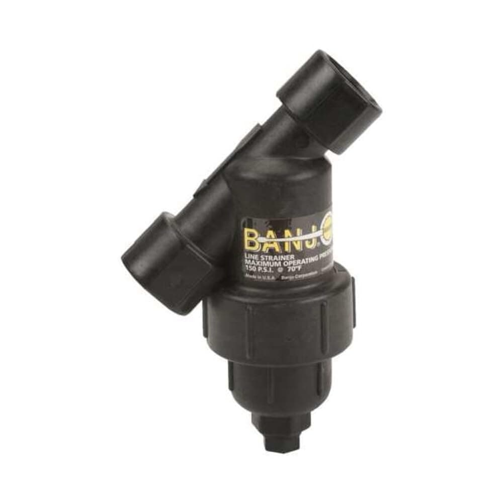 Banjo LS075-40 Polypropylene Y Strainer, 40 Mesh, 3/4" NPT Female