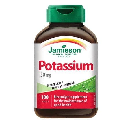 Potassium 50 mg-100 Tablets Brand: Jamieson Laboratories