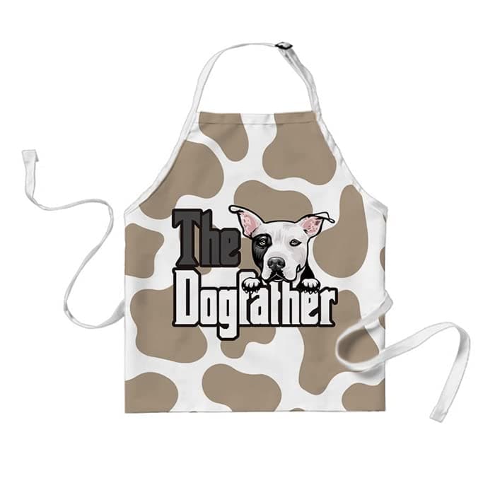 MALIHONG The Dog Father Pit Bull Dog Apron Cow Skin Pattern, Pit Bull-7, 29x34 Inch